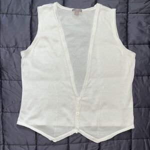 JJill Sleeveless Button-Front Vest Size Medium Petite